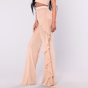 Mesh see thru cover up pants